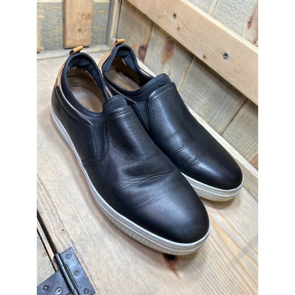 US13 J&M Johnston & Murphy 1850 Toliver Black Leather Sneaker Loafer Shoes main image 5